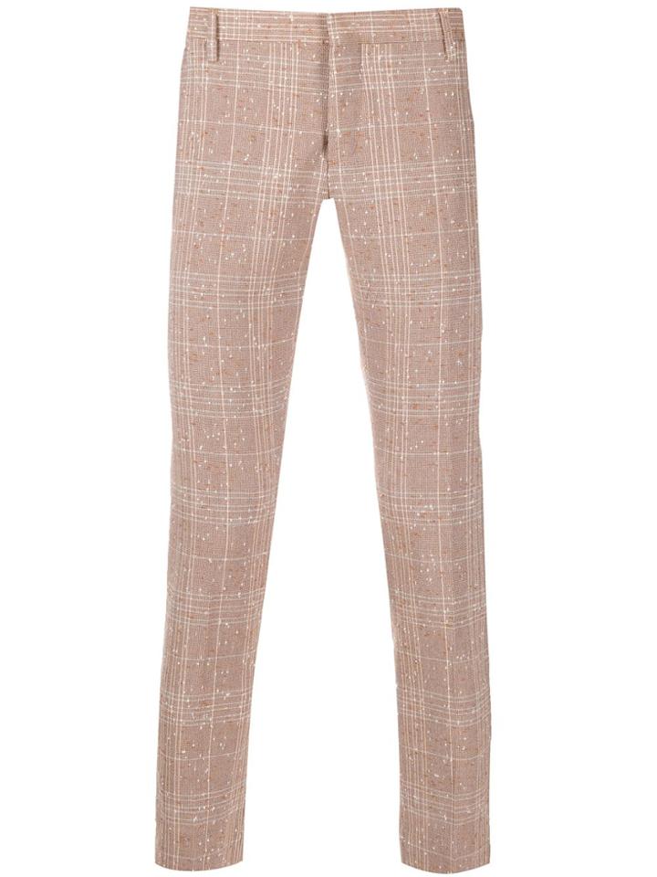 Entre Amis Check Trousers - Neutrals