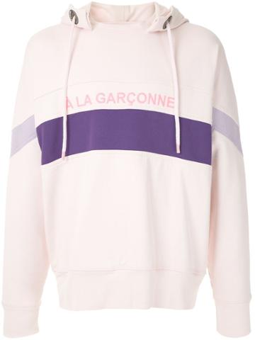 À La Garçonne Stripes À La Garçonne + Hering Hoodie - Pink