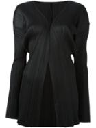 Issey Miyake Vintage Pleated Open Front Jacket, Women's, Size: 5, Black