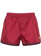 Gucci Red Gg Monogram Swimshorts