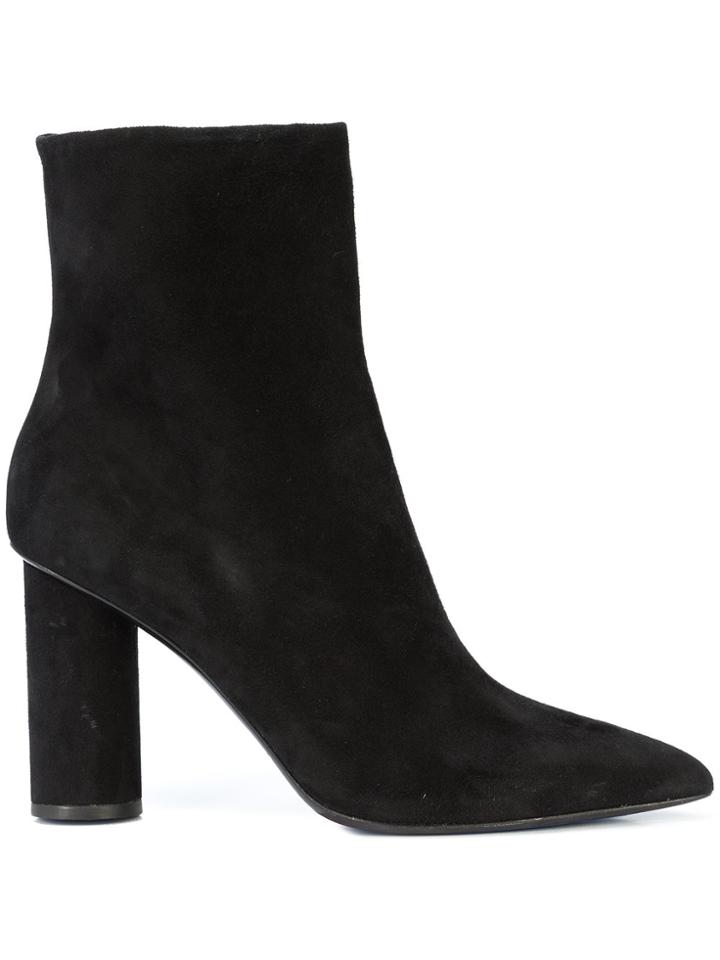 Oscar De La Renta Block Heel Ankle Boots - Black
