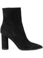 Oscar De La Renta Block Heel Ankle Boots - Black