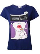 Yazbukey 'yazette Gossip' Print T-shirt, Women's, Size: Medium, Blue, Cotton
