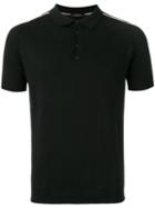 Roberto Collina Fitted Polo Shirt, Men's, Size: 48, Black, Cotton