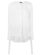 Calvin Klein Collection - Concealed Fastening Sheer Shirt - Women - Silk - 40, White, Silk