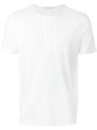 Paolo Pecora Henley T-shirt, Men's, Size: M, White, Cotton