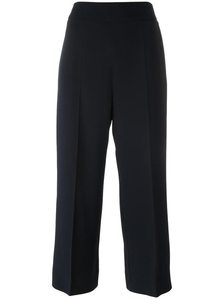 's Max Mara Straight Cropped Trousers, Women's, Size: 34, Black, Spandex/elastane/acetate/viscose
