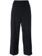 's Max Mara Straight Cropped Trousers, Women's, Size: 34, Black, Spandex/elastane/acetate/viscose