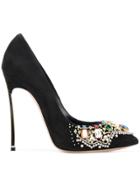 Casadei Embellished Stiletto Pumps - Black