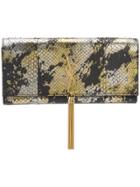 Saint Laurent Tassel Clutch - Metallic