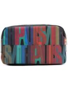 Paul Smith Logo Lettering-print Wash Bag - Multicolour