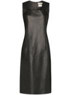 Bottega Veneta Fitted Leather Dress - Black
