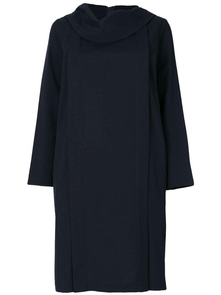 Comme Des Garçons Pre-owned Tricot High Folded Neck Dress - Blue