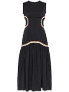 Markoo Cut-out Detail Midi Dress - Black