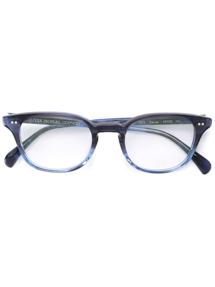Oliver Peoples 'sarver' Glasses, Blue, Acetate