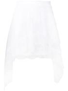 Ermanno Scervino Floral Lace Asymmetric Skirt - White
