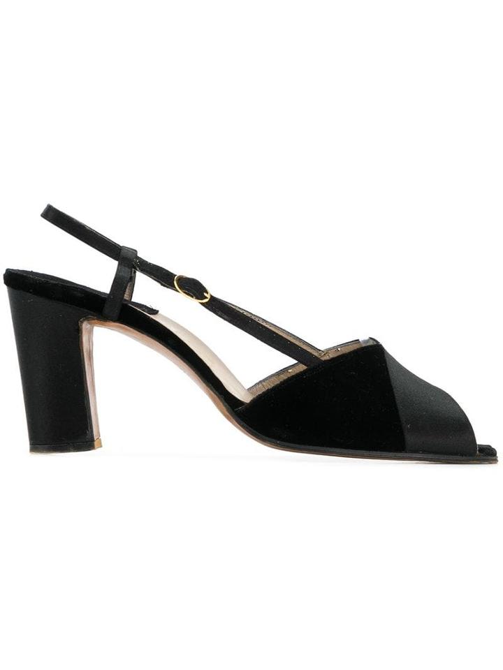 Salvatore Ferragamo Pre-owned Peep Toe Sandals - Black