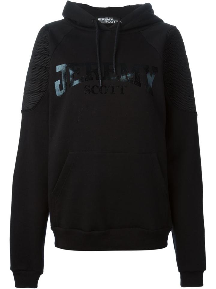 Jeremy Scott Logo Printed Padded Details Hoodie
