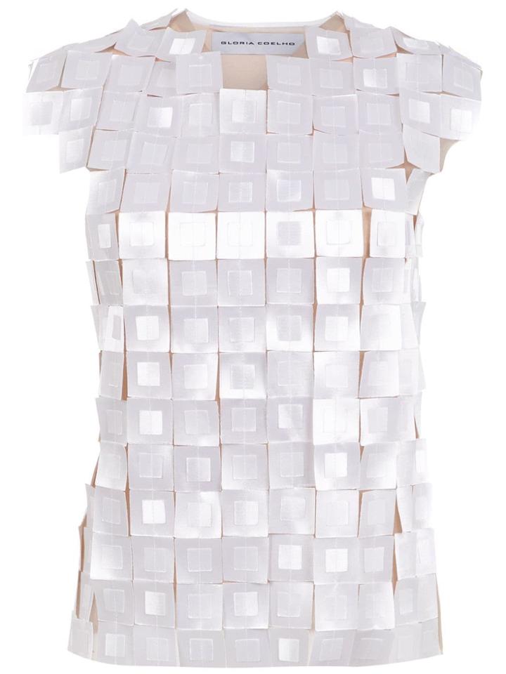 Gloria Coelho Apliqué Top - White