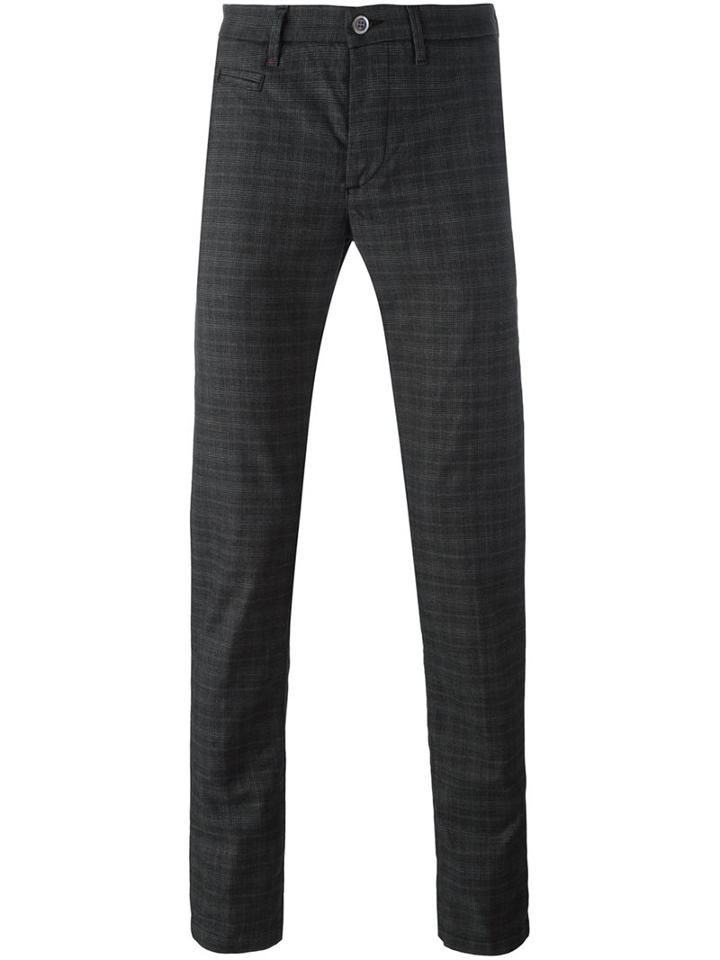 Re-hash Slim Fit Trousers, Men's, Size: 36, Grey, Cotton/polyester/spandex/elastane