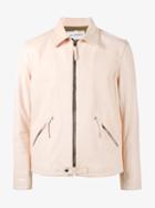 Our Legacy Collared Zip-up Jacket, Men's, Size: 48, Nude/neutrals, Leather/polyester/viscose