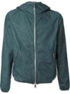 Giorgio Brato Hooded Zip Jacket, Men's, Size: 56, Blue, Leather