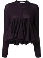 Philosophy Di Lorenzo Serafini Peplum Jumper, Women's, Size: 38, Pink/purple, Polyacrylic