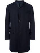 Ermanno Scervino Single Breasted Coat, Men's, Size: 48, Blue, Polyamide/wool