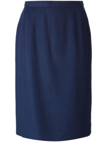 Guy Laroche Pre-owned High Waist Pencil Skirt - Blue