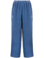 Forte Forte Ribbed Straight-leg Trousers - Blue