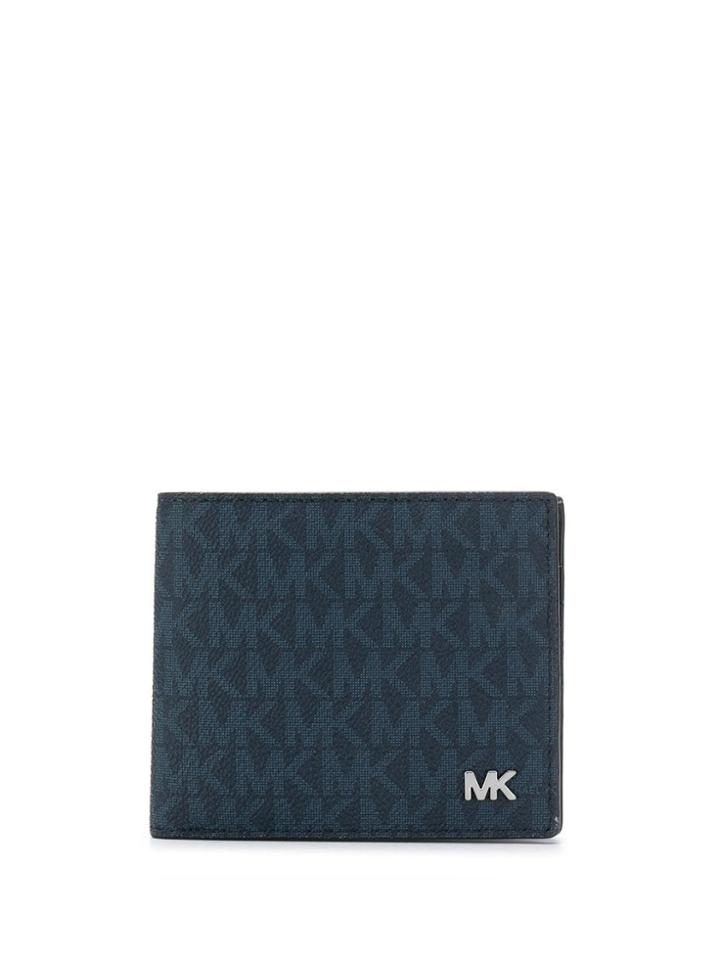 Michael Michael Kors Logo Print Wallet - Blue