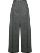 Jil Sander Flared Tailred Trousers - Grey