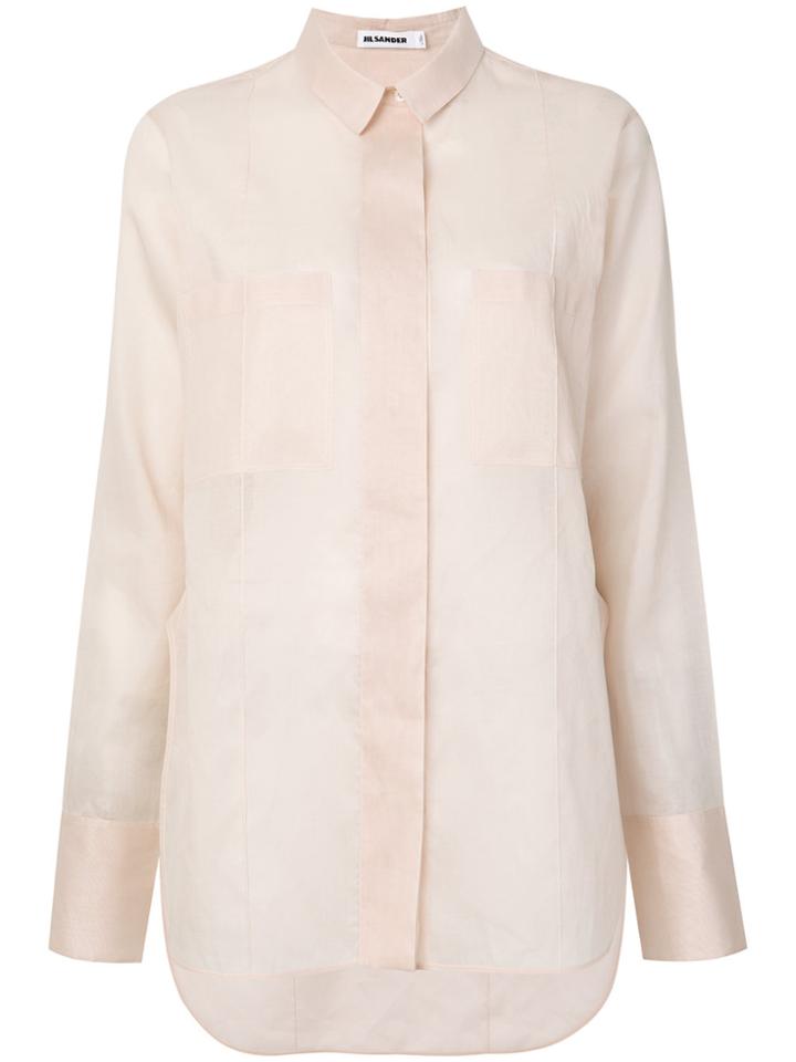 Jil Sander Concealed Front Shirt - Nude & Neutrals