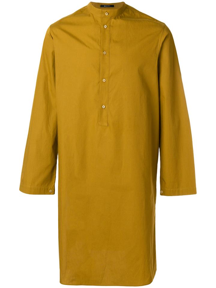 Qasimi Long Tunic Shirt - Yellow & Orange