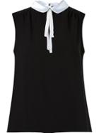Martha Medeiros Sleeveless Blouse, Women's, Size: 36, Black, Acetate/silk/viscose