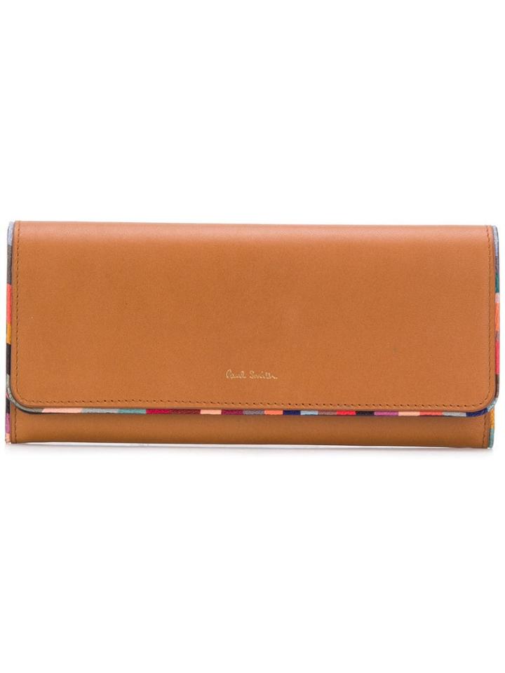Paul Smith Long Foldover Wallet - Brown