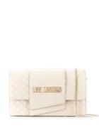 Love Moschino Quilted Foldover Crossbody Bag - Neutrals