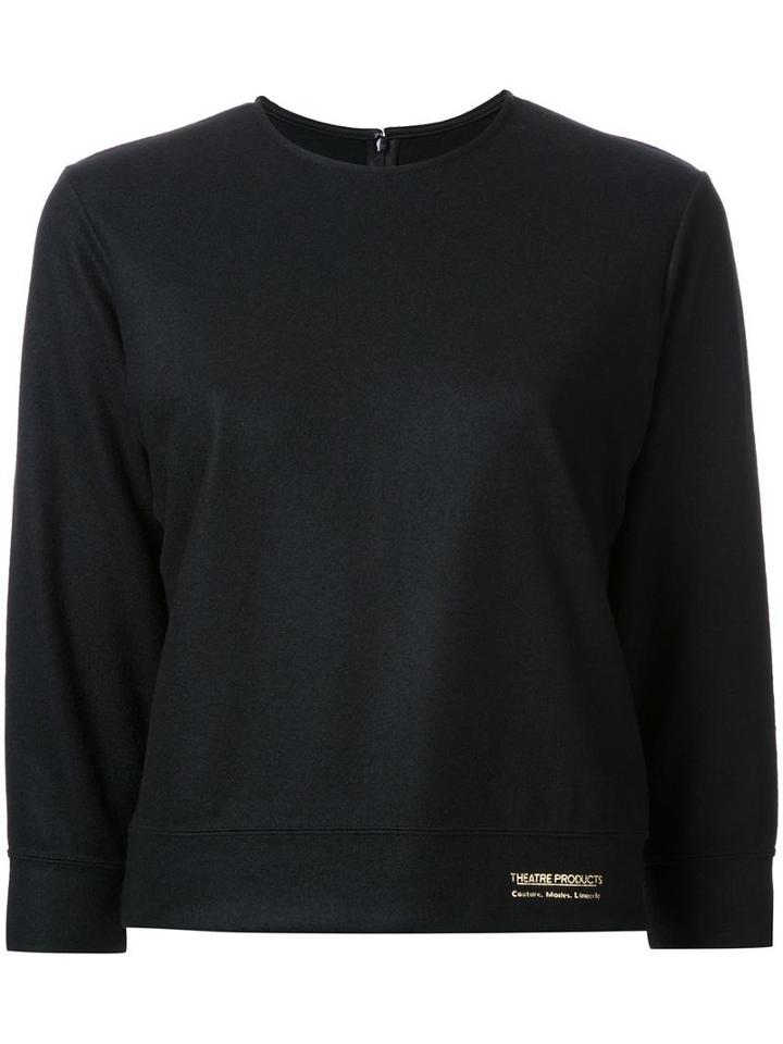 Theatre Products Three-quarters Sleeve Knit Blouse, Women's, Black, Wool