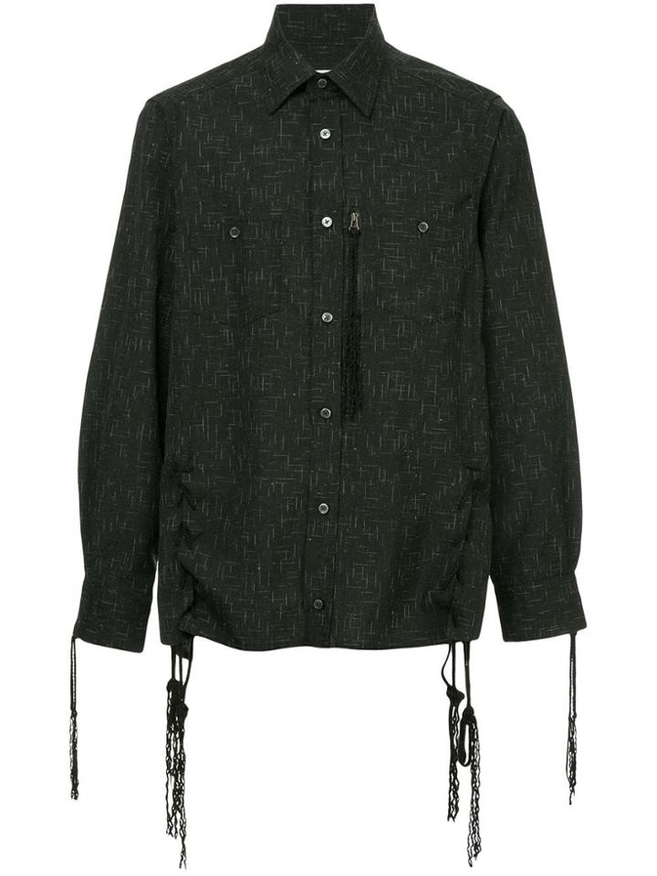 Facetasm Fasetasm X Woolmark Flecjed Casual Shirt - Black