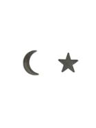 Federica Tosi Moon And Star Earrings - Grey