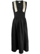 Zeus+dione Attiki Embroidery-detail Dress - Black