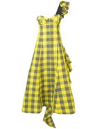 Natasha Zinko Check Print Dress - Yellow