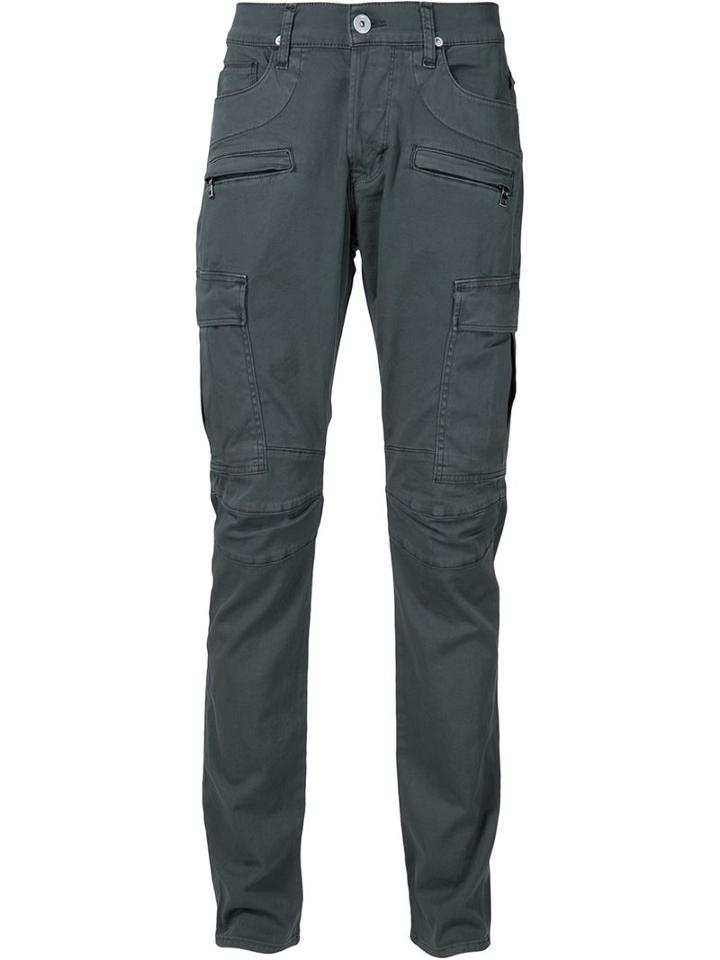 Hudson Greyson Cargo Jeans, Men's, Size: 33, Grey, Cotton/spandex/elastane
