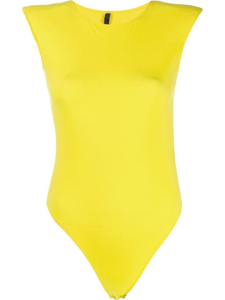 Unravel Project Cutout Back Bodysuit - Yellow