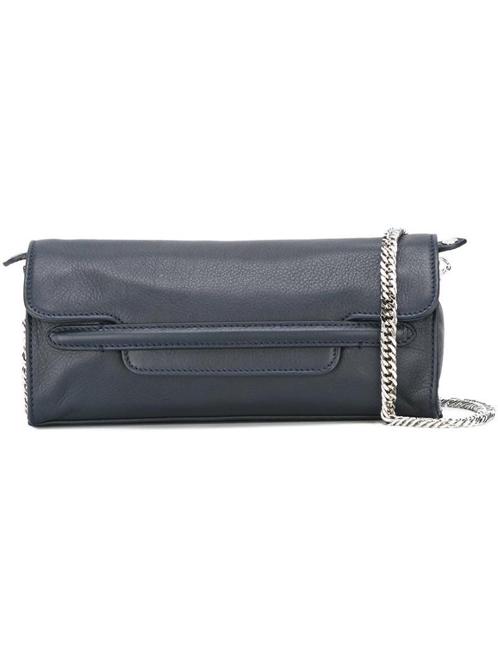 Zanellato Chain Strap Mini Shoulder Bag, Women's, Blue, Leather