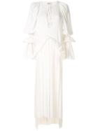 Khaite Cara Pleated Dress - White