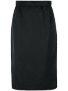 Yves Saint Laurent Vintage Pencil Skirt - Black