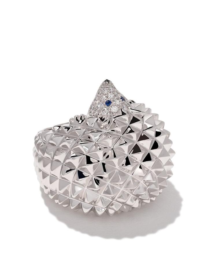 Boucheron 18kt White Gold, Diamond And Sapphire Hans, The Hedgehog