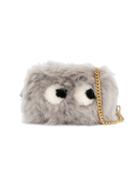 Anya Hindmarch - 'eyes' Shearling Cross Body Bag - Women - Leather/sheep Skin/shearling - One Size, Grey, Leather/sheep Skin/shearling