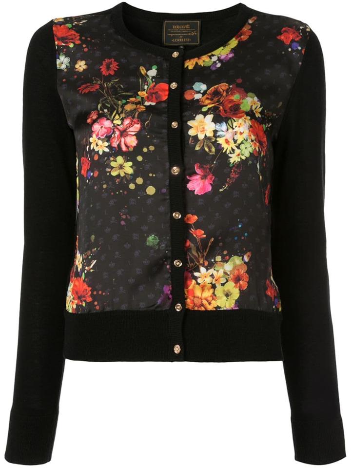 Loveless Floral Cardigan - Black